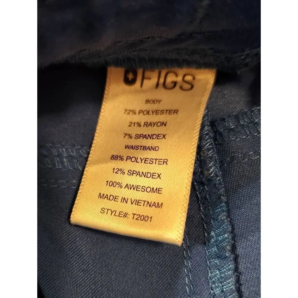 Figs Mens scrub Pants size medium drawstring Blue pockets style# T2001 - Picture 10 of 12
